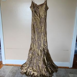Monsoon Brown Silk Formal Gown
